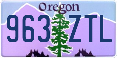 OR license plate 963ZTL