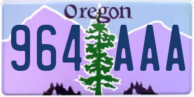 OR license plate 964AAA