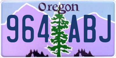 OR license plate 964ABJ