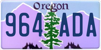 OR license plate 964ADA