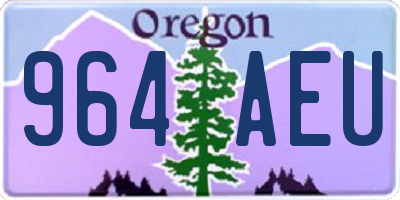 OR license plate 964AEU