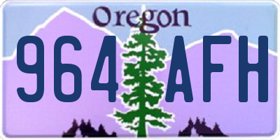 OR license plate 964AFH