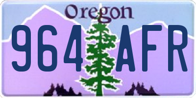OR license plate 964AFR