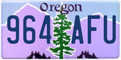 OR license plate 964AFU