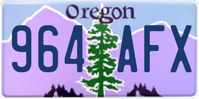 OR license plate 964AFX