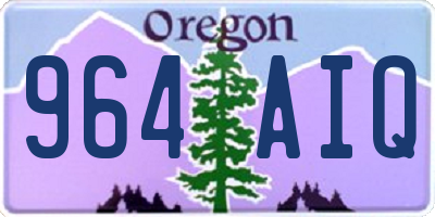 OR license plate 964AIQ