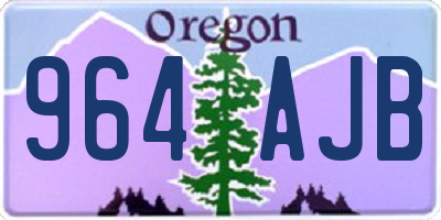 OR license plate 964AJB