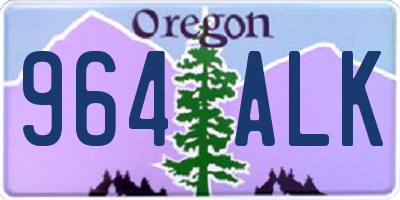 OR license plate 964ALK