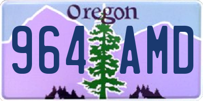 OR license plate 964AMD