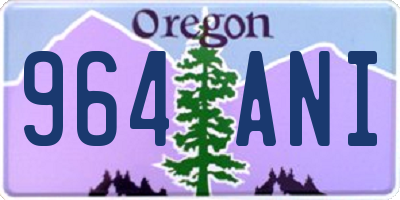OR license plate 964ANI
