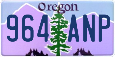 OR license plate 964ANP