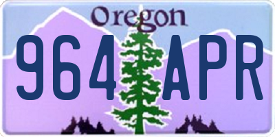 OR license plate 964APR