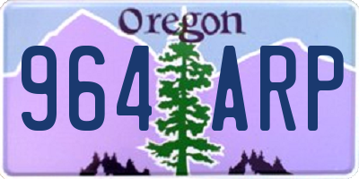 OR license plate 964ARP