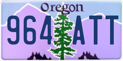OR license plate 964ATT
