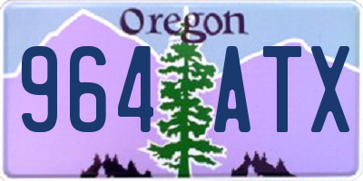 OR license plate 964ATX