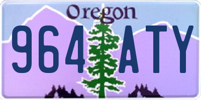 OR license plate 964ATY