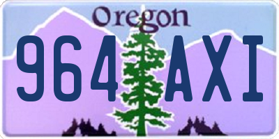 OR license plate 964AXI