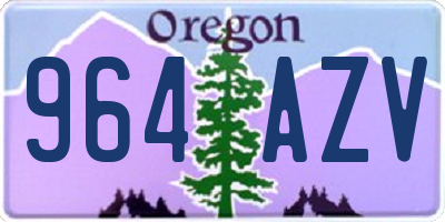 OR license plate 964AZV
