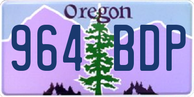 OR license plate 964BDP