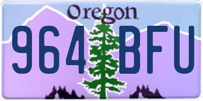 OR license plate 964BFU