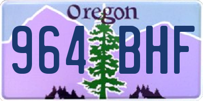 OR license plate 964BHF