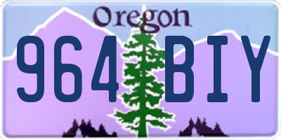 OR license plate 964BIY