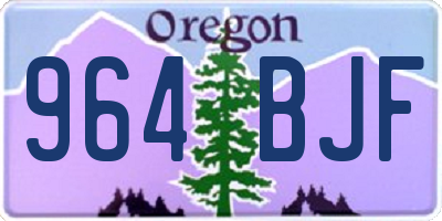 OR license plate 964BJF