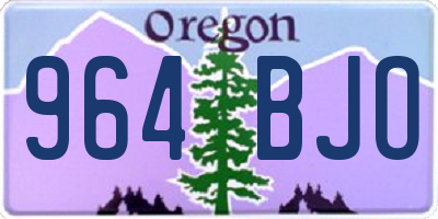 OR license plate 964BJO