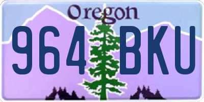 OR license plate 964BKU