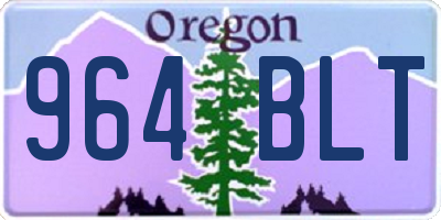 OR license plate 964BLT