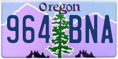 OR license plate 964BNA