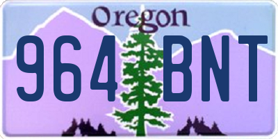 OR license plate 964BNT