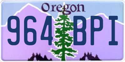 OR license plate 964BPI