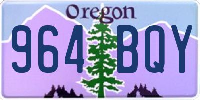OR license plate 964BQY