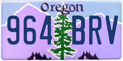OR license plate 964BRV