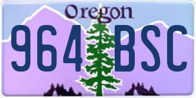 OR license plate 964BSC
