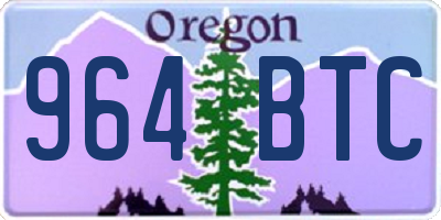 OR license plate 964BTC