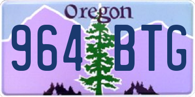 OR license plate 964BTG