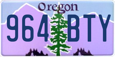 OR license plate 964BTY