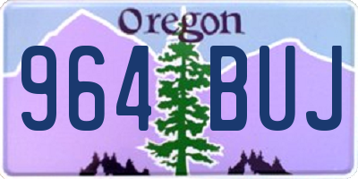 OR license plate 964BUJ