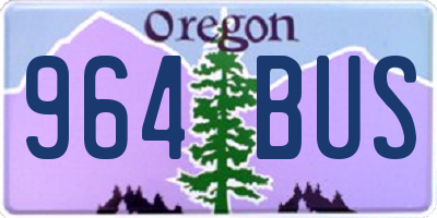 OR license plate 964BUS