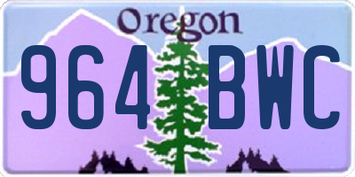 OR license plate 964BWC