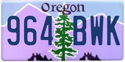 OR license plate 964BWK