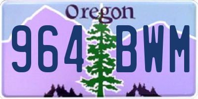 OR license plate 964BWM