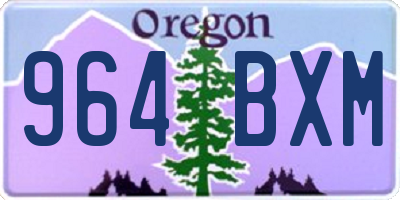 OR license plate 964BXM