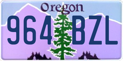 OR license plate 964BZL