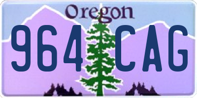 OR license plate 964CAG
