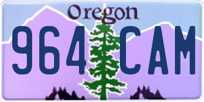 OR license plate 964CAM