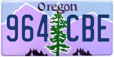 OR license plate 964CBE