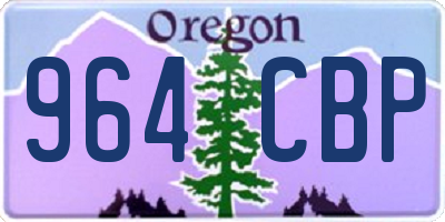 OR license plate 964CBP